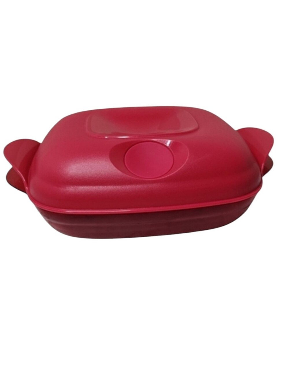 Tupperware Vent ‘N Serve 475ml Red Square Microwave Dish with Vented Lid